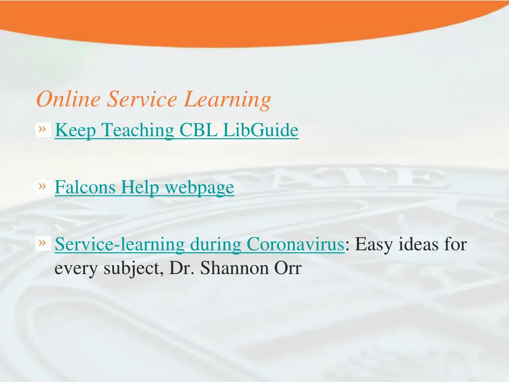 online service learning keep teaching cbl libguide