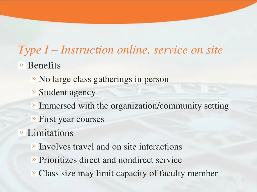 type i instruction online service on site