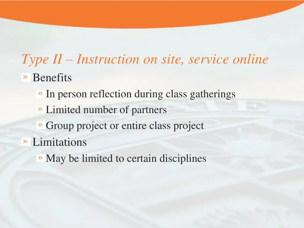 type ii instruction on site service online