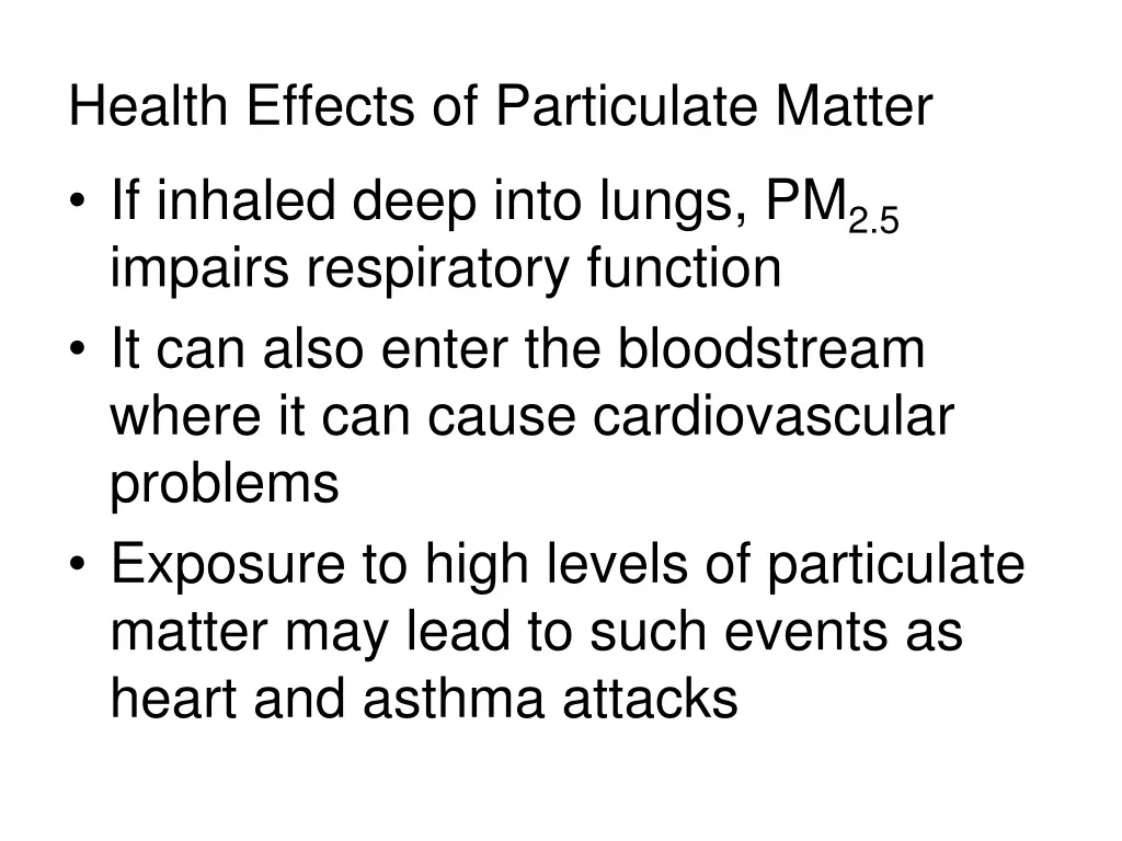 health effects of particulate matter