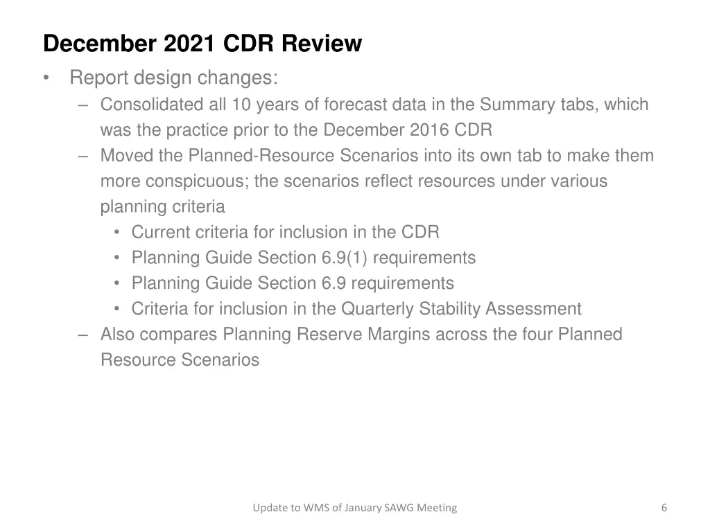 december 2021 cdr review report design changes