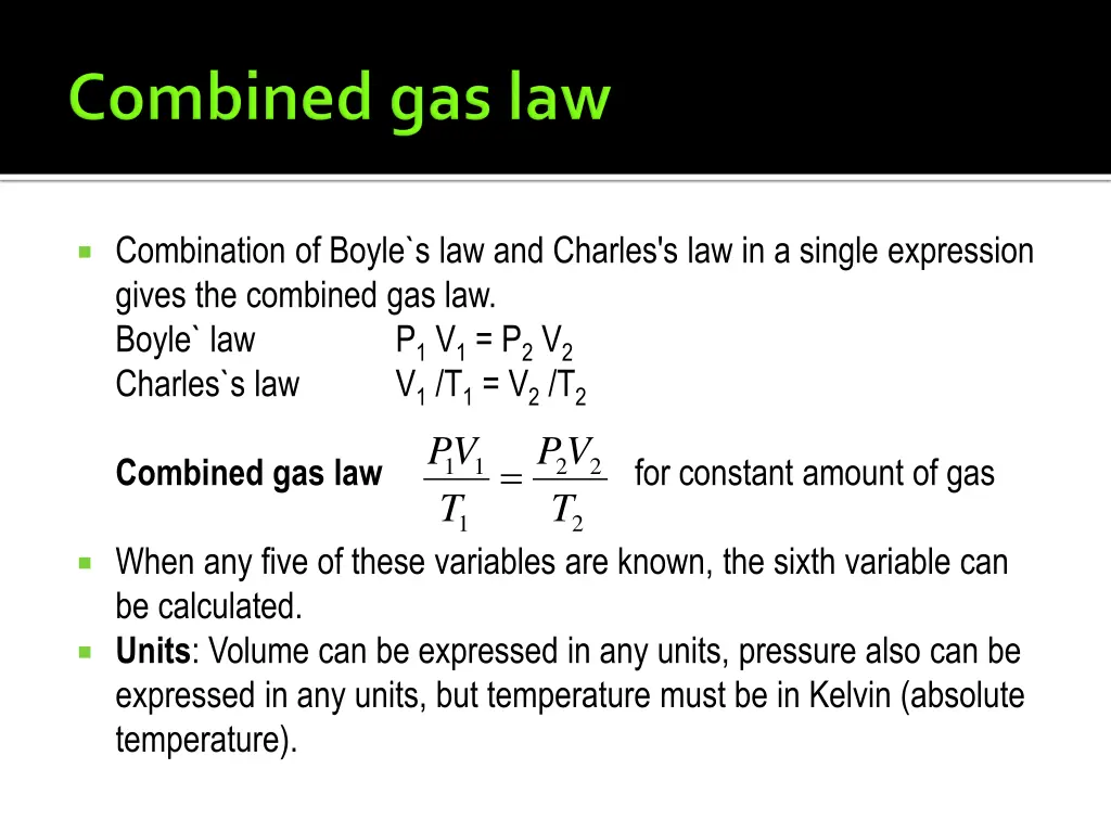 combination of boyle s law and charles