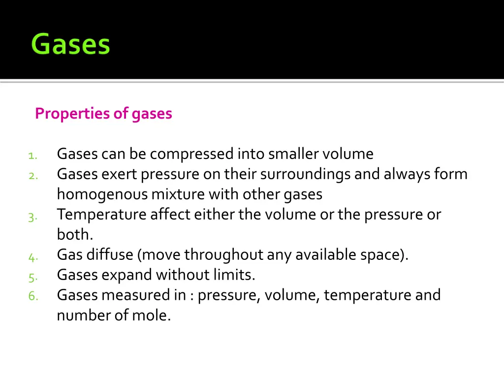 properties of gases