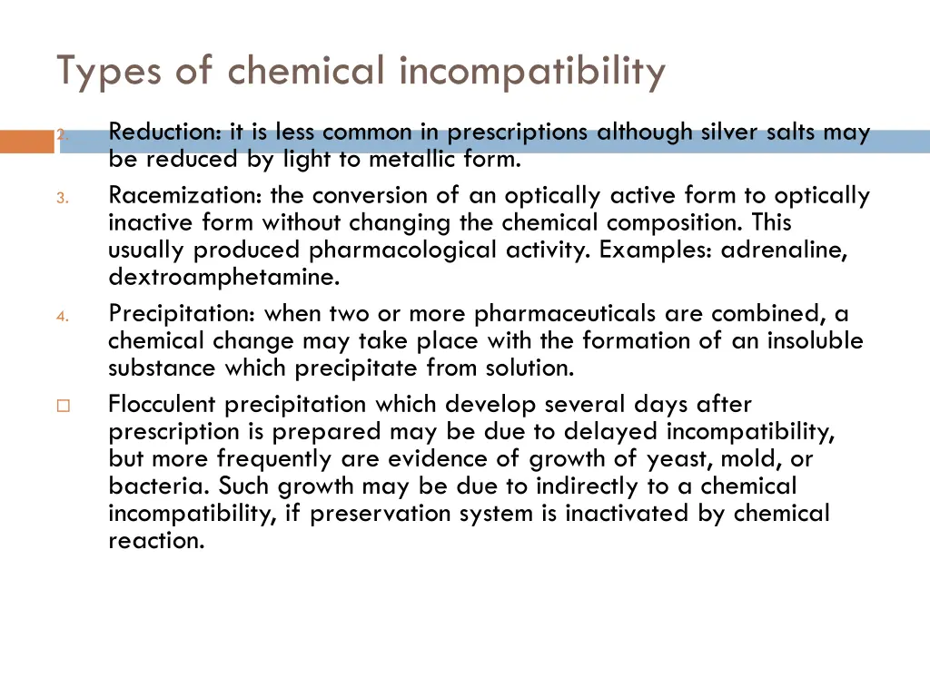 types of chemical incompatibility 1