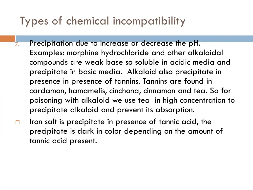 types of chemical incompatibility 3