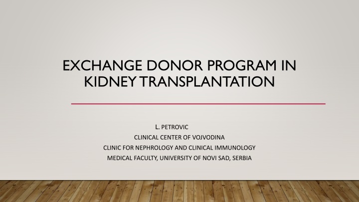 exchange donor program in kidneytransplantation