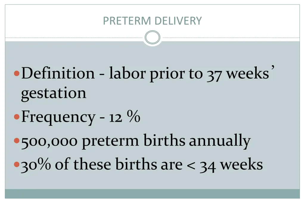 preterm delivery 2