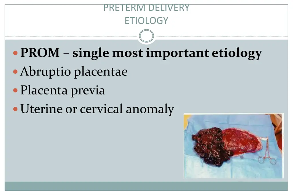 preterm delivery etiology