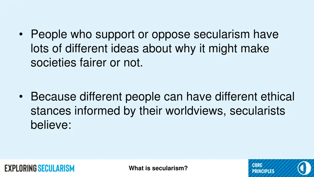 people who support or oppose secularism have lots