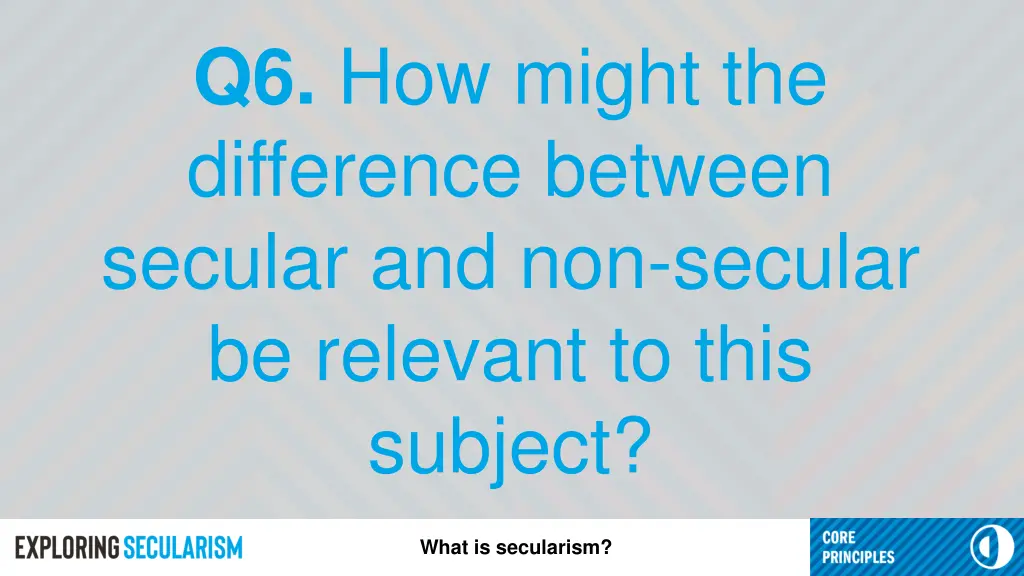 q6 how might the difference between secular