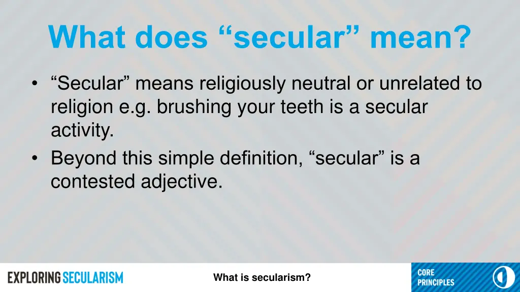 what does secular mean