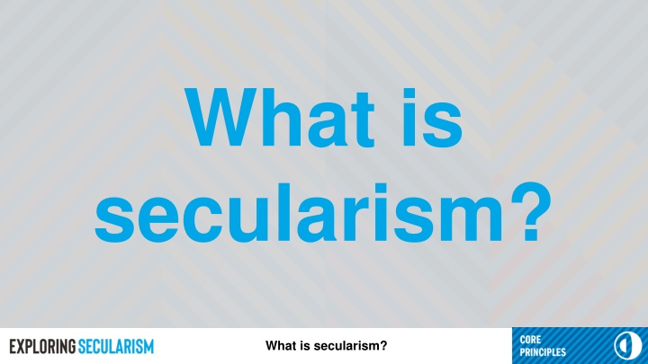 what is secularism