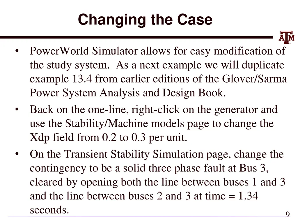 changing the case