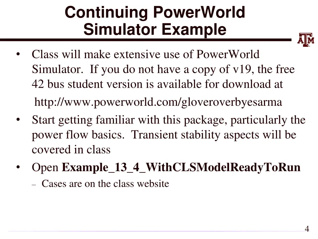 continuing powerworld simulator example