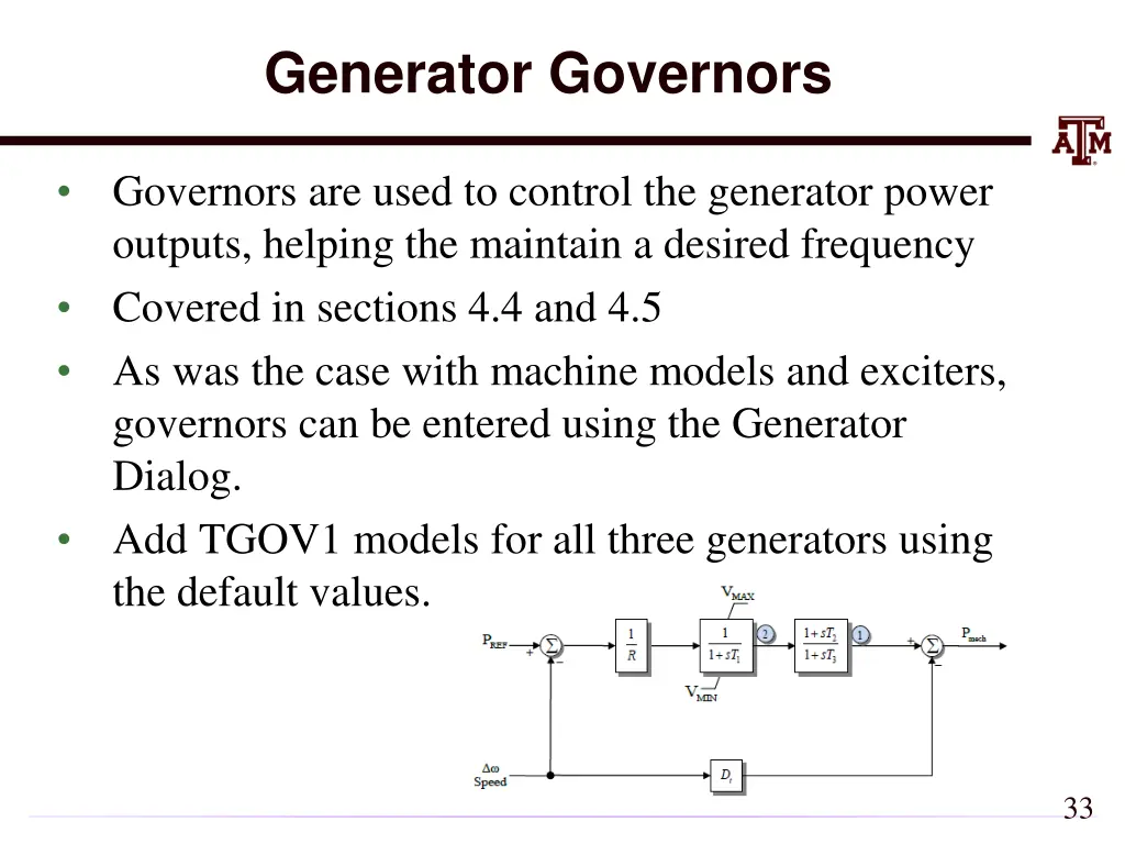 generator governors