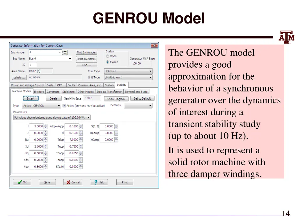 genrou model