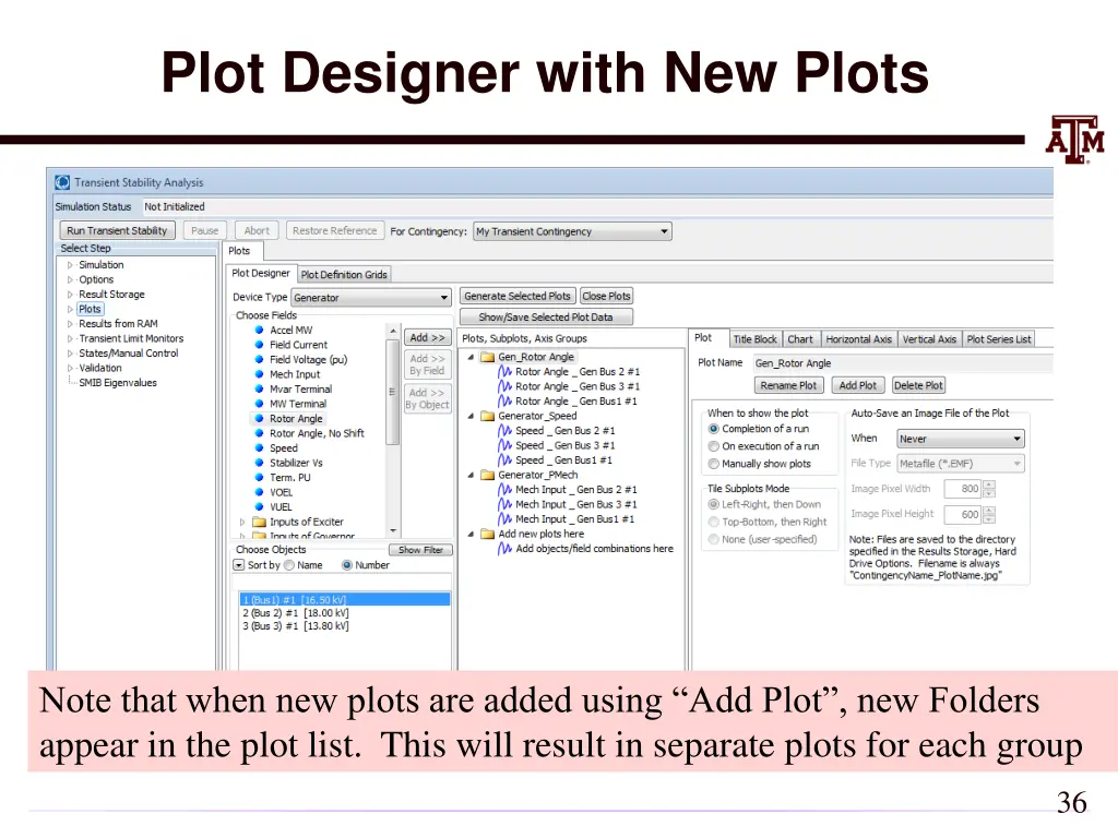 plot designer with new plots