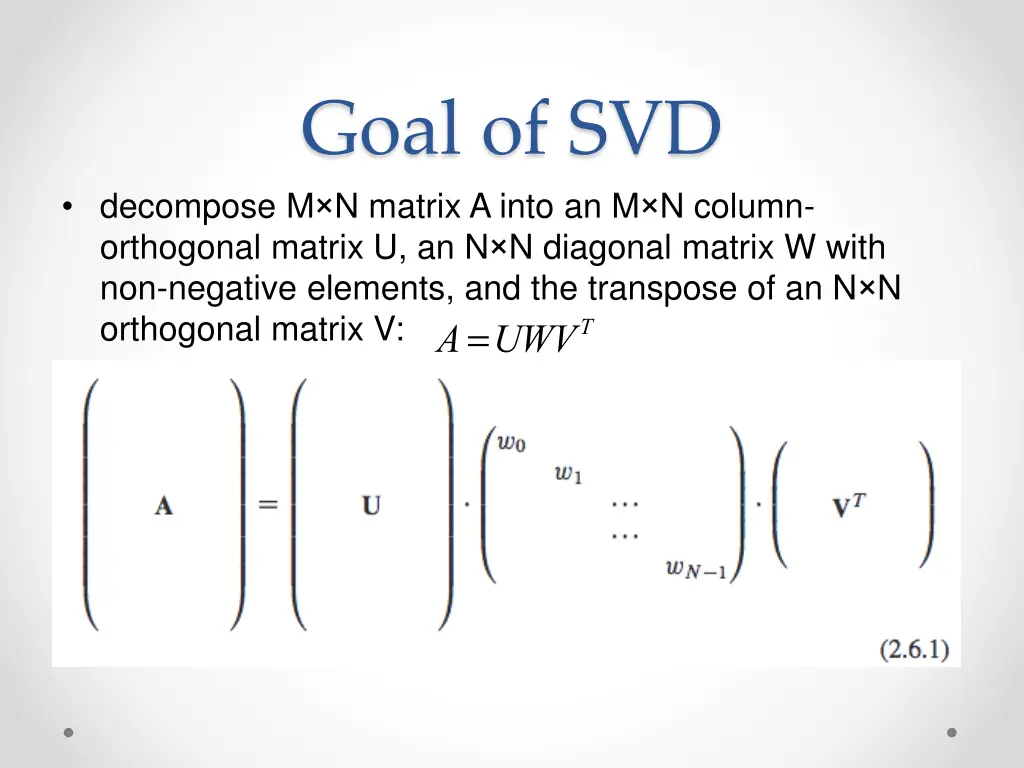 goal of svd