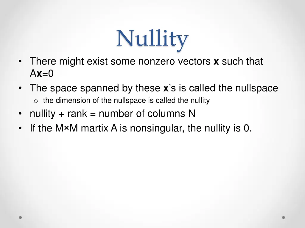 nullity