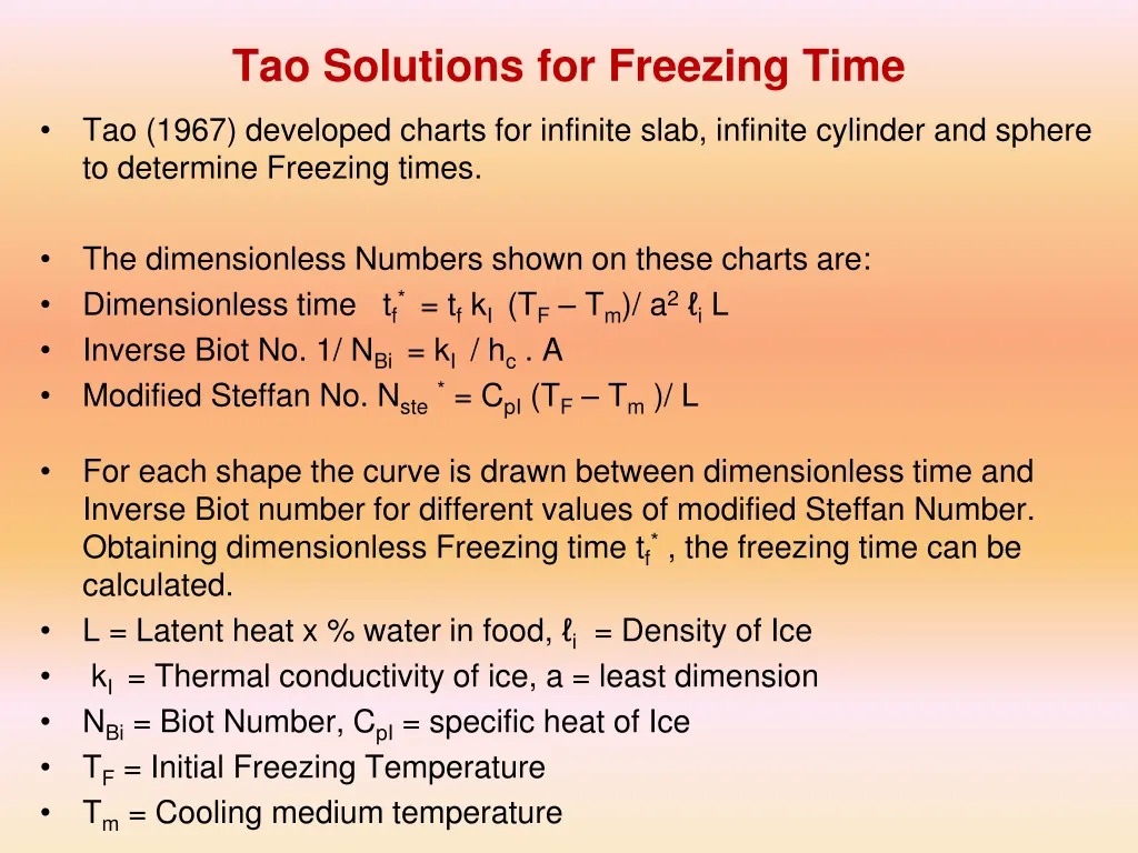 tao solutions for freezing time