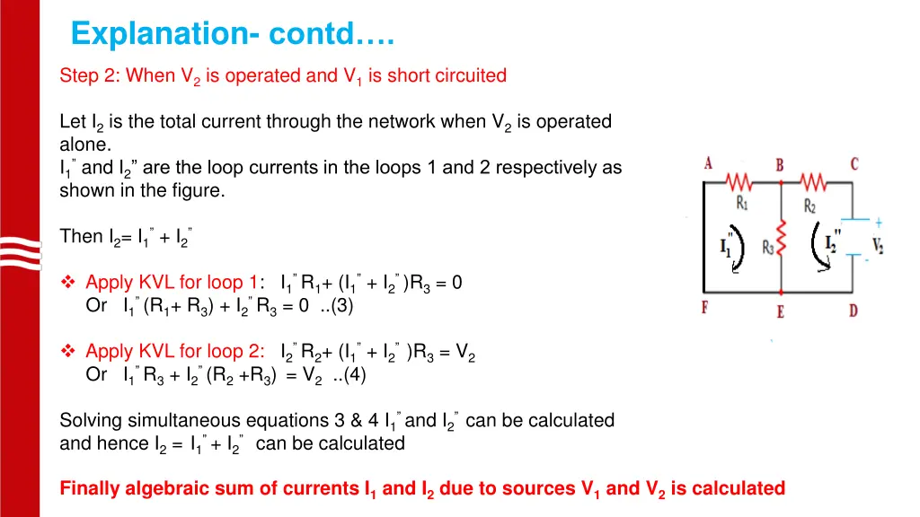 explanation contd