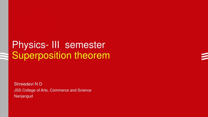 physics iii semester superposition theorem