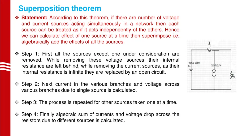 superposition theorem statement according to this