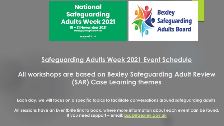 safeguarding adults week 2021 event schedule