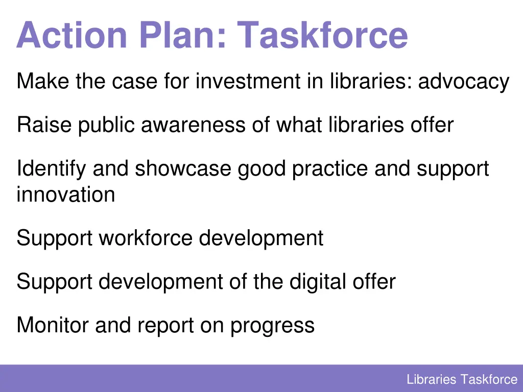 action plan taskforce