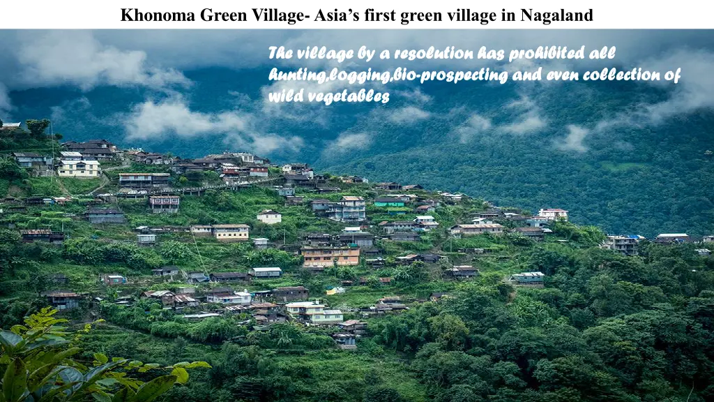 khonoma green village asia s first green village