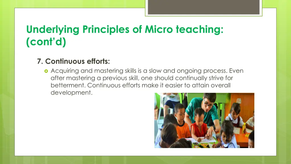 underlying principles of micro teaching cont d