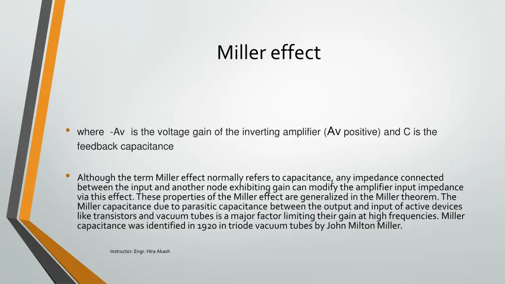 miller effect 1