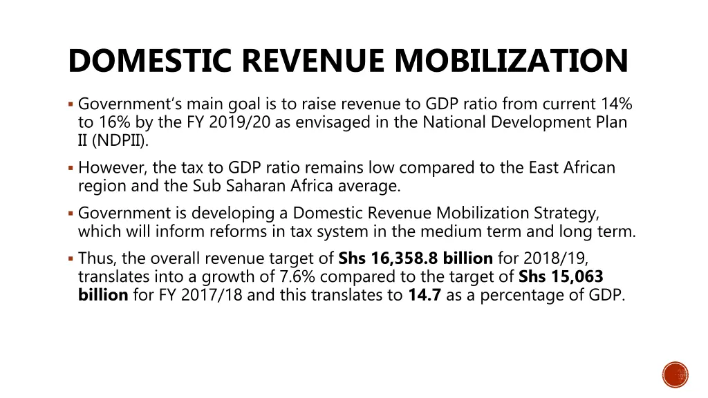 domestic revenue mobilization