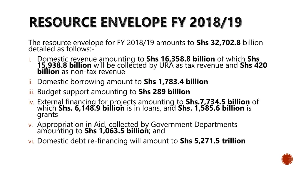 resource envelope fy 2018 19