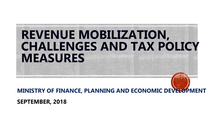 revenue mobilization challenges and tax policy