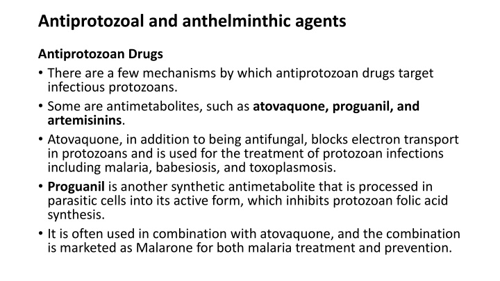 antiprotozoal and anthelminthic agents