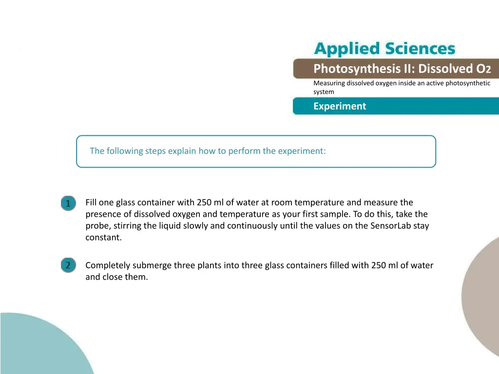 photosynthesis ii dissolved o 2 measuring 10