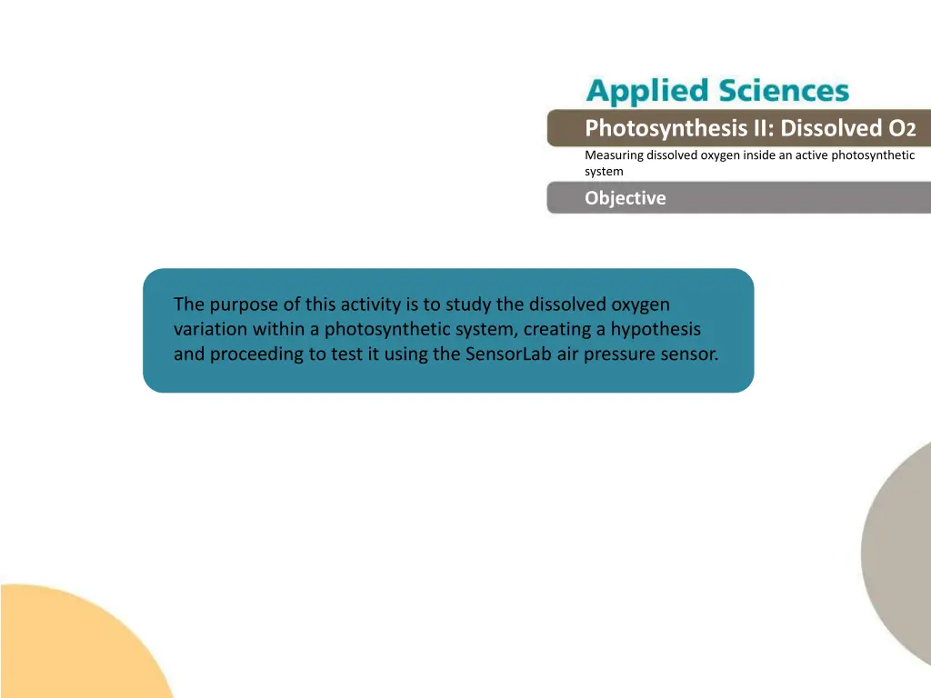 photosynthesis ii dissolved o 2 measuring