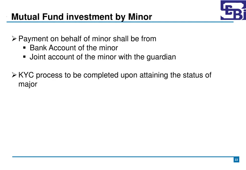 mutual fund investment by minor