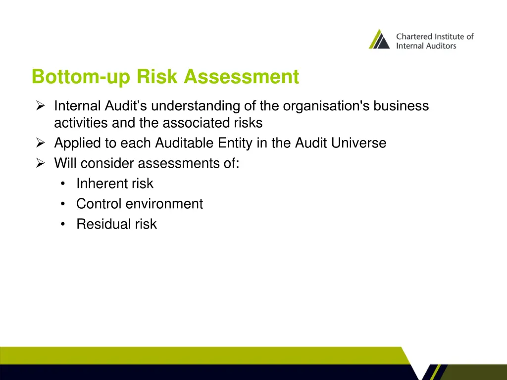 bottom up risk assessment