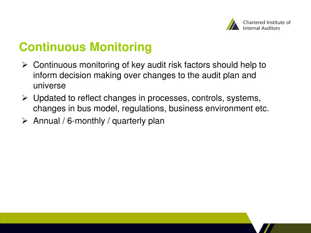 continuous monitoring