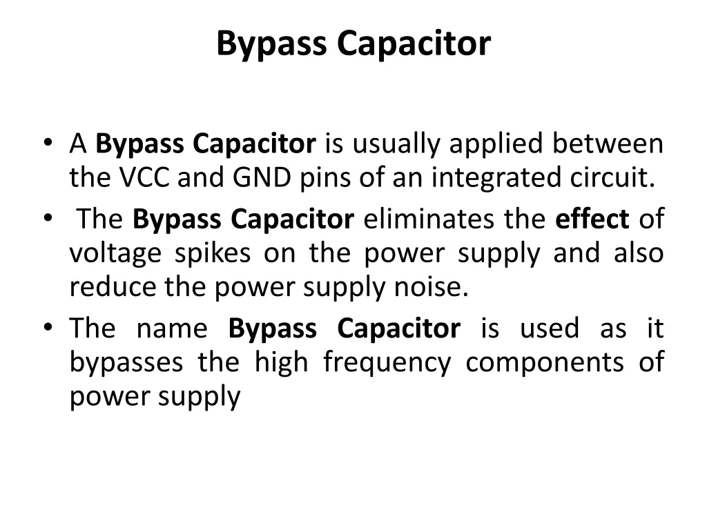 bypass capacitor