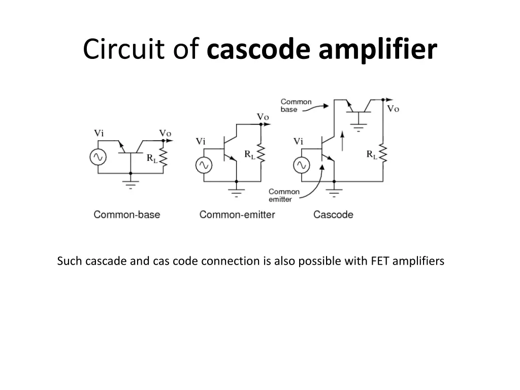 circuit of cascode amplifier