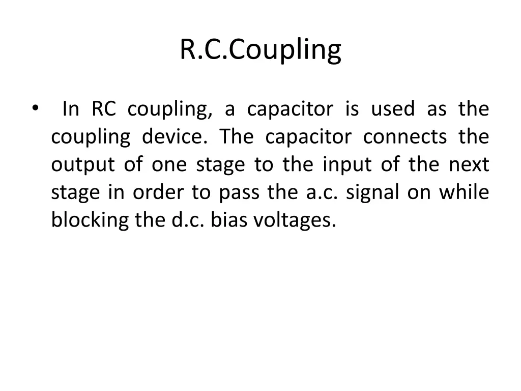 r c coupling