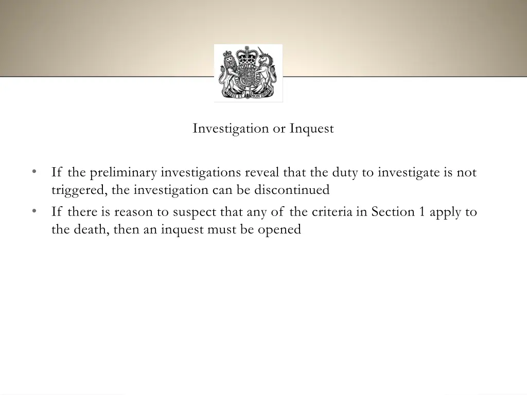 investigation or inquest