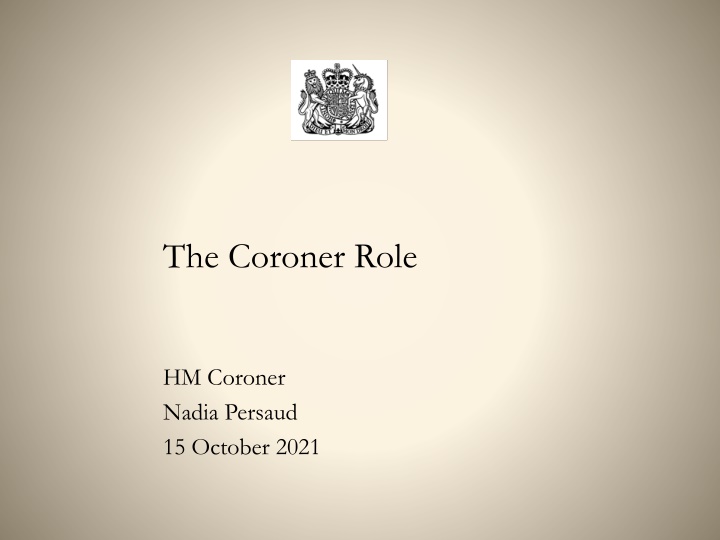 the coroner role