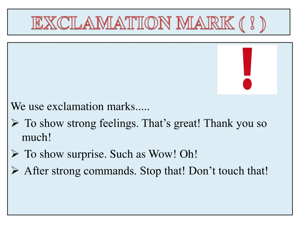 exclamation mark