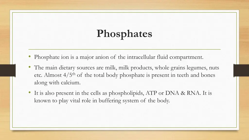 phosphates