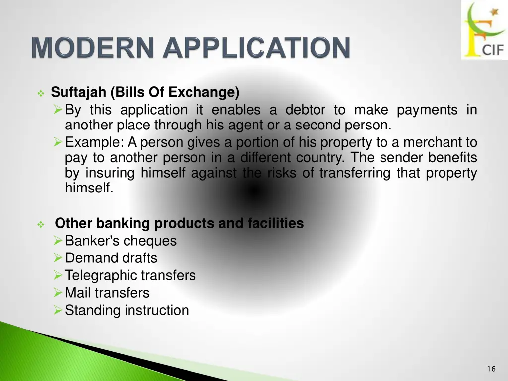 suftajah bills of exchange by this application