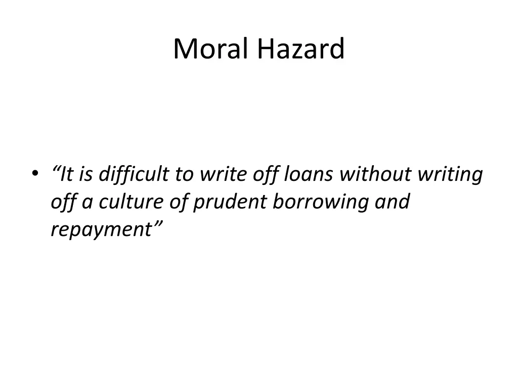 moral hazard